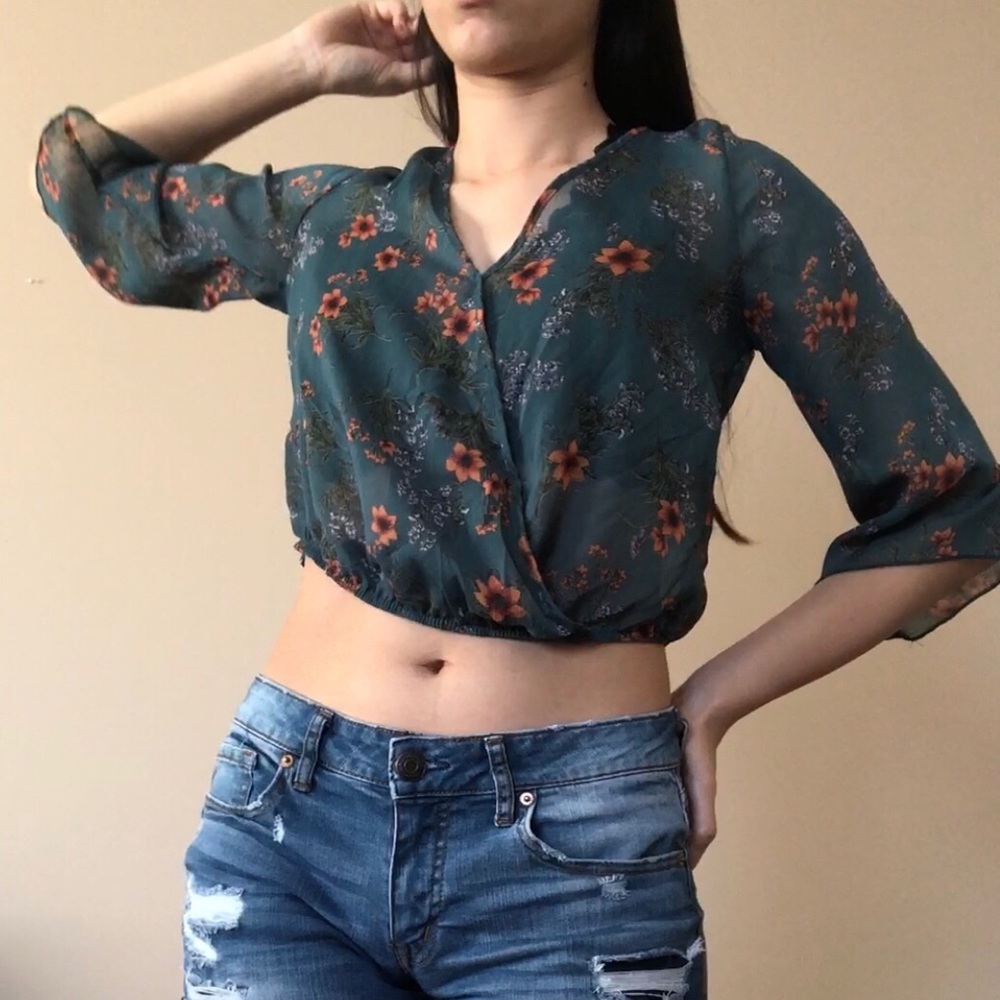 Floral Sheer blouse